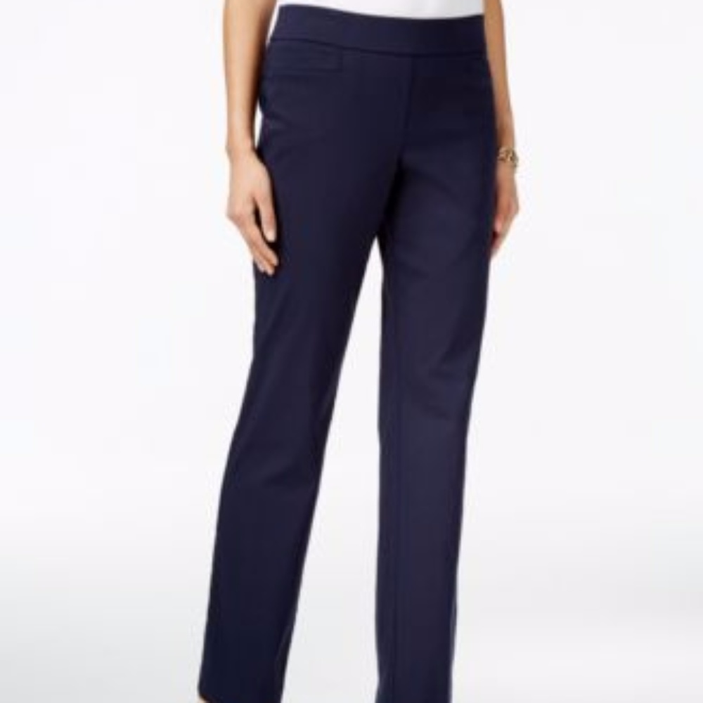 JM Collection Pull-On Regular-Fit Pants Stonewall